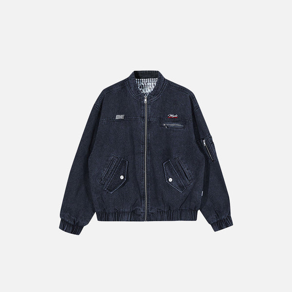 2000s Washed Western Zip-Up Jacket