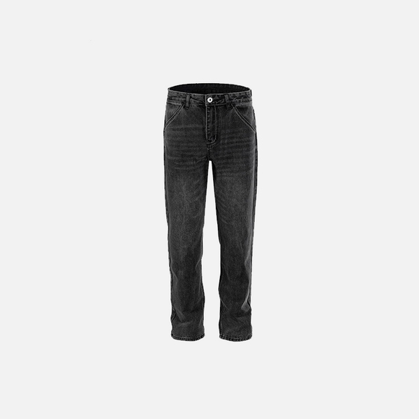 Yıkanmış Baggy Jean Pantolon, önden görünüm — Navra Wear