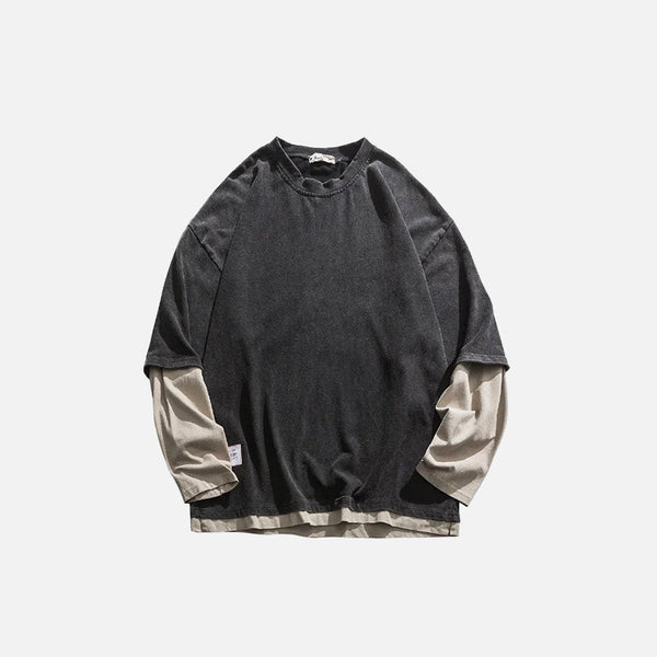 Breezy-Cut Double-sleeved T-Shirt