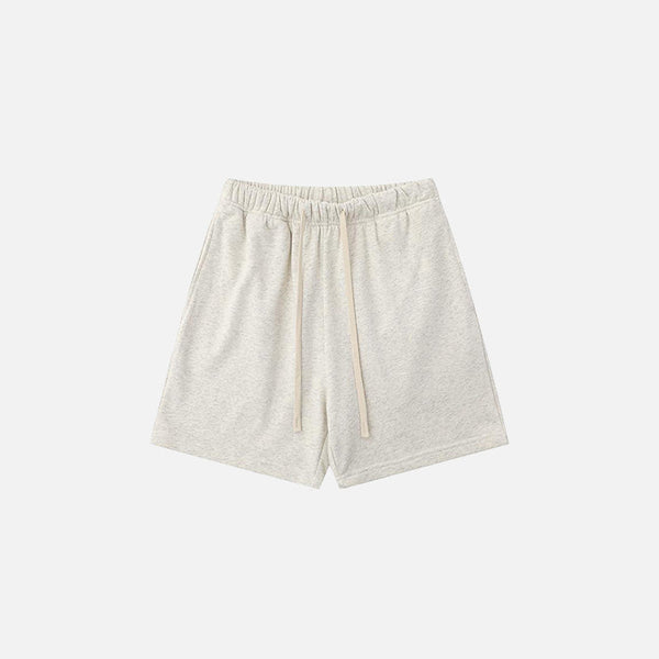 Front view of the Gray Loose Basketball Sports Shorts in a gray background