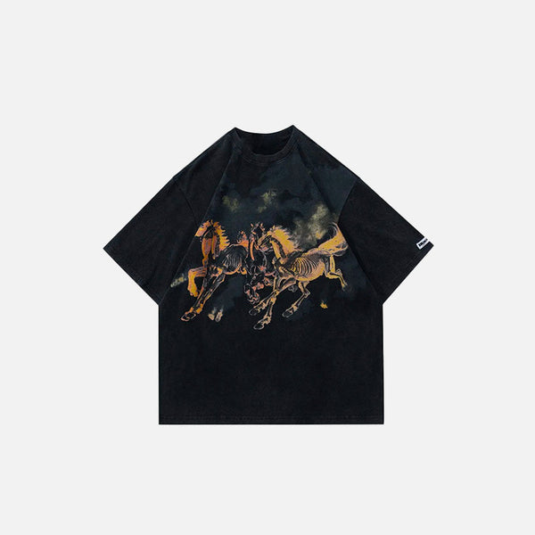 Gotik Baskılı Tişört, önden görünüm — Navra Wear
