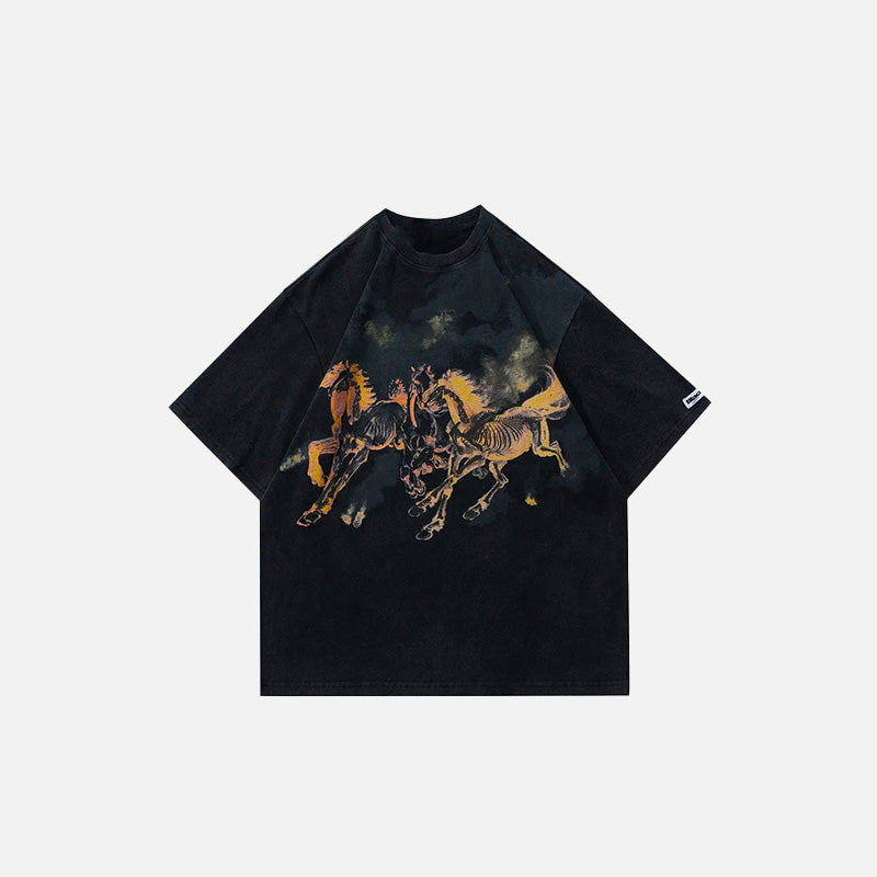 Gotik Baskılı Tişört, önden görünüm — Navra Wear