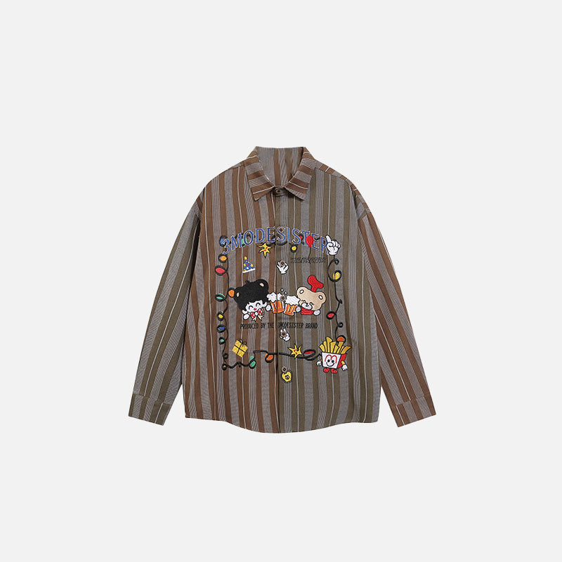 Çizgili Gömlek, önden görünüm — Navra Wear