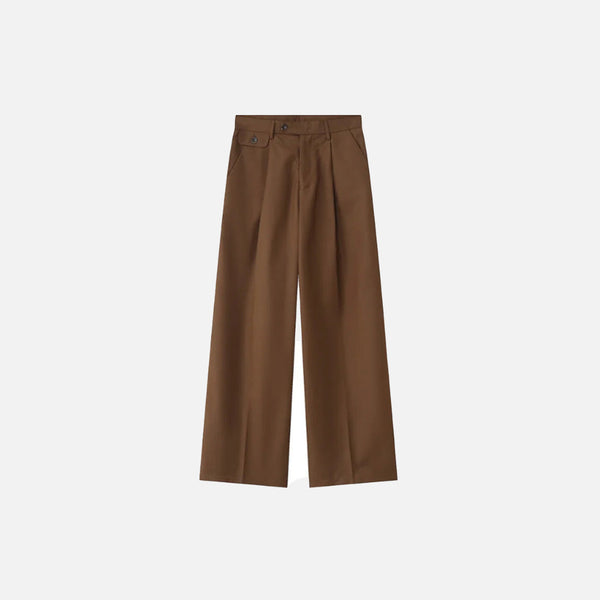 Wide Leg Gölge Baskılı Pantolon, önden görünüm — Navra Wear