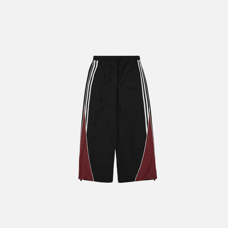Bol Kesim Çizgili Pantolon, önden görünüm — Navra Wear