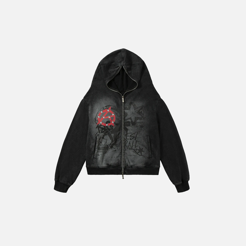 Double Lock Cotton Hood Sweatshirt