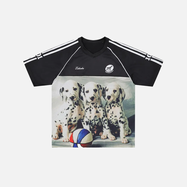 Insulated Dalmatian Visual Mesh Jersey T-Shirt