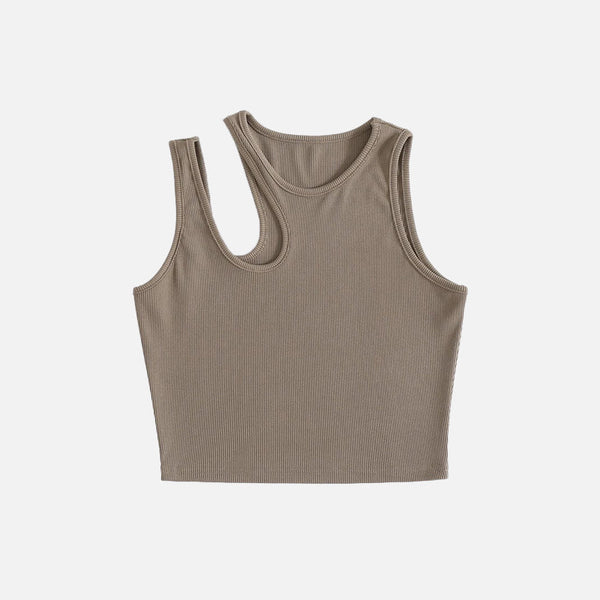 Statement Rib-knit Tank Top