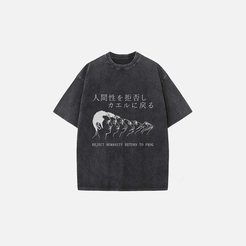 Frog Sun-Bleached Round Neck T-Shirt