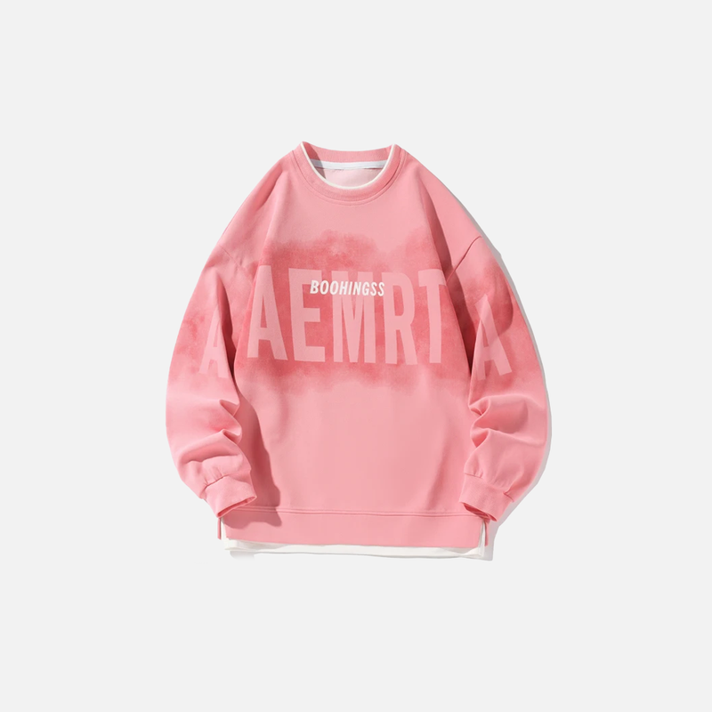Layered Punk Hip-Hop Sweatshirt