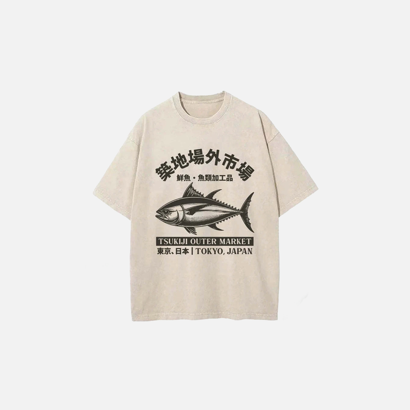 Sovob Sakana Tsukiji Sun-Bleached T-Shirt