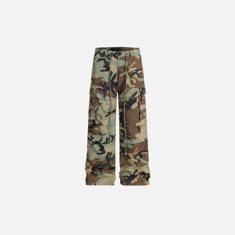 Elevated Woodland Relaxed Wide Leg Street Pants