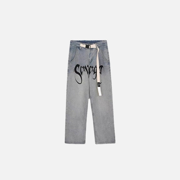 Vintage Baggy Jean Pantolon, önden görünüm — Navra Wear
