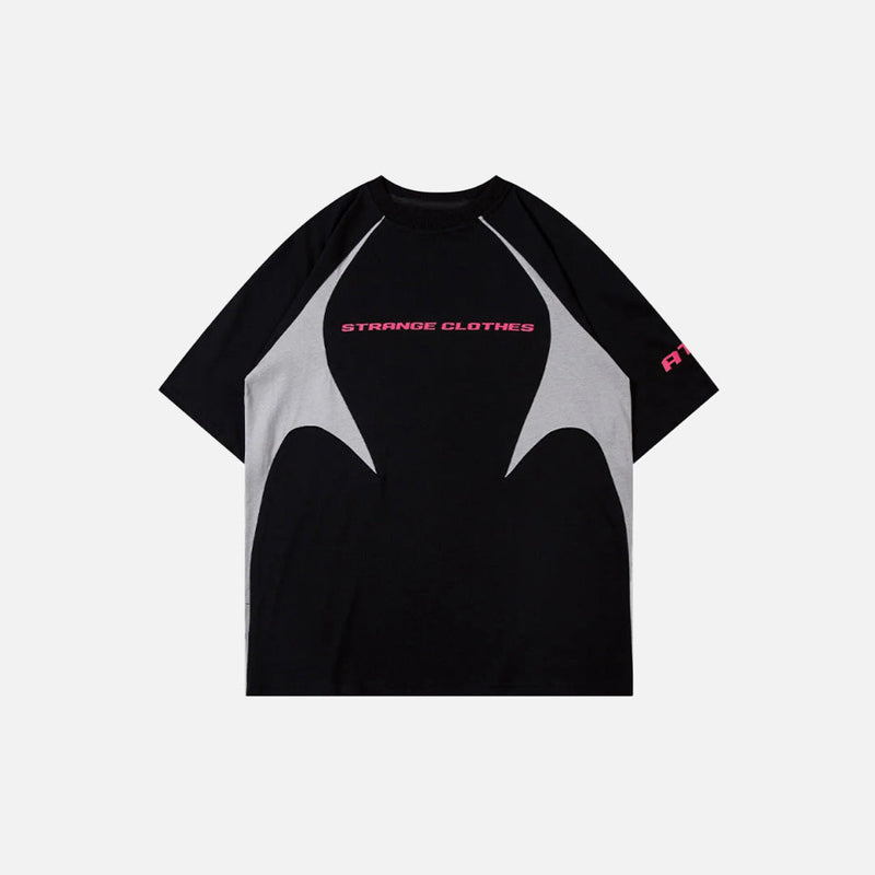 Soyut Baskılı Tişört, önden görünüm — Navra Wear