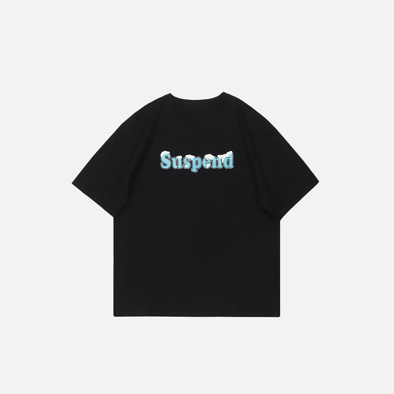 Harf Baskılı Tişört, önden görünüm — Navra Wear