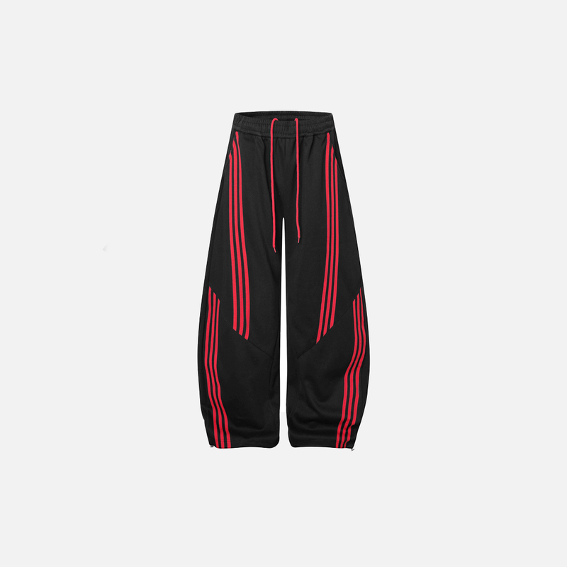 Wide Leg Çizgili Jogger, önden görünüm — Navra Wear