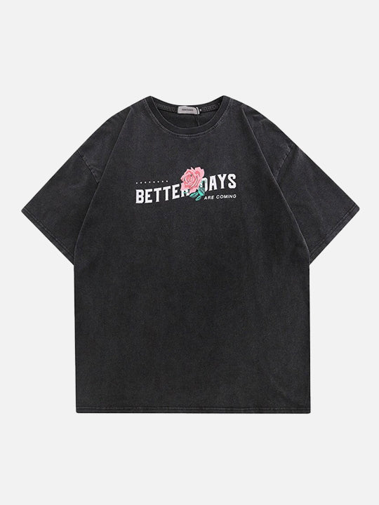 Better Days Acid-Rinsed Boxy-Fit T-Shirt