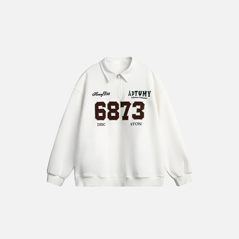 Y2K Oversize Sweatshirt, önden görünüm — Navra Wear