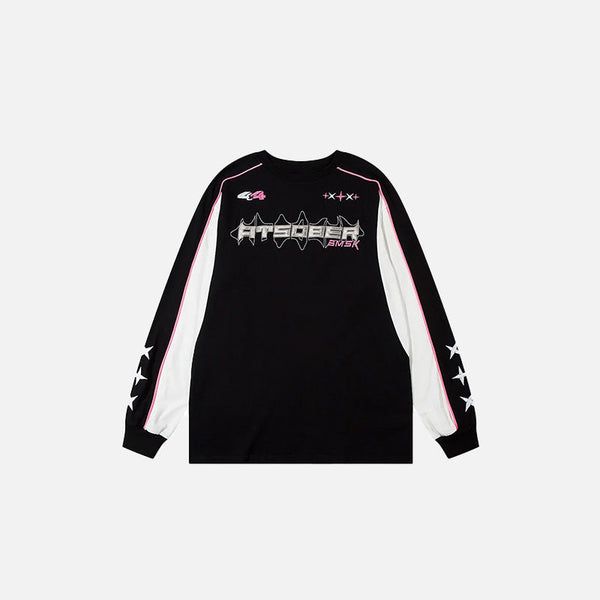 Galaksi Baskılı Sweatshirt, önden görünüm — Navra Wear