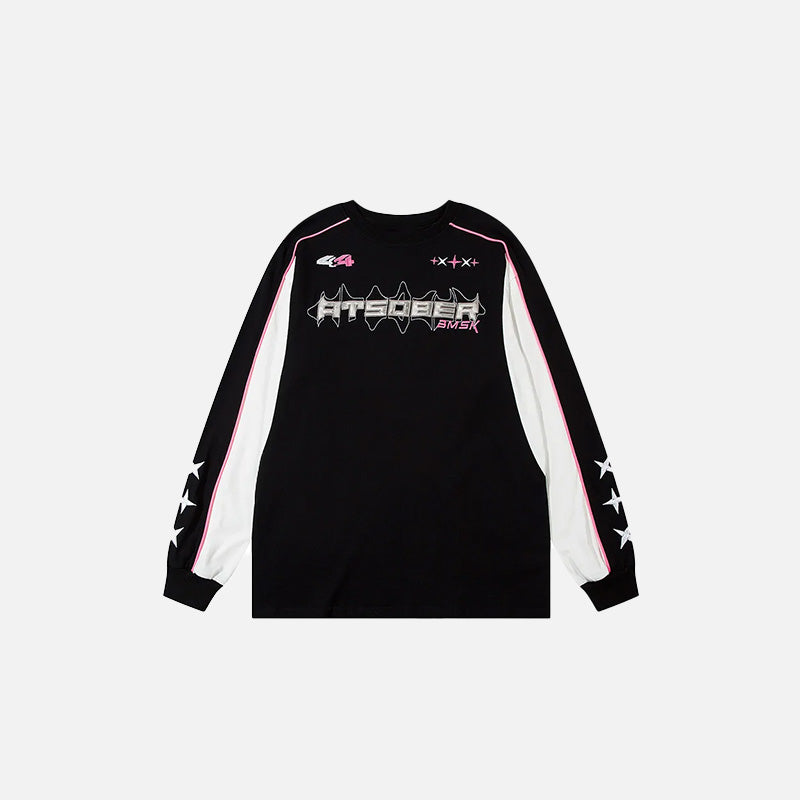 Galaksi Baskılı Sweatshirt, önden görünüm — Navra Wear