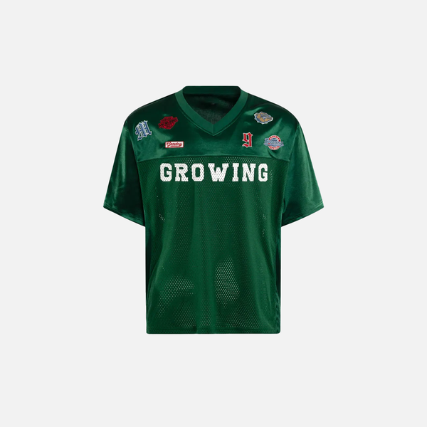 Effortless Mesh Fragment Stitch-Craft Jersey T-Shirt
