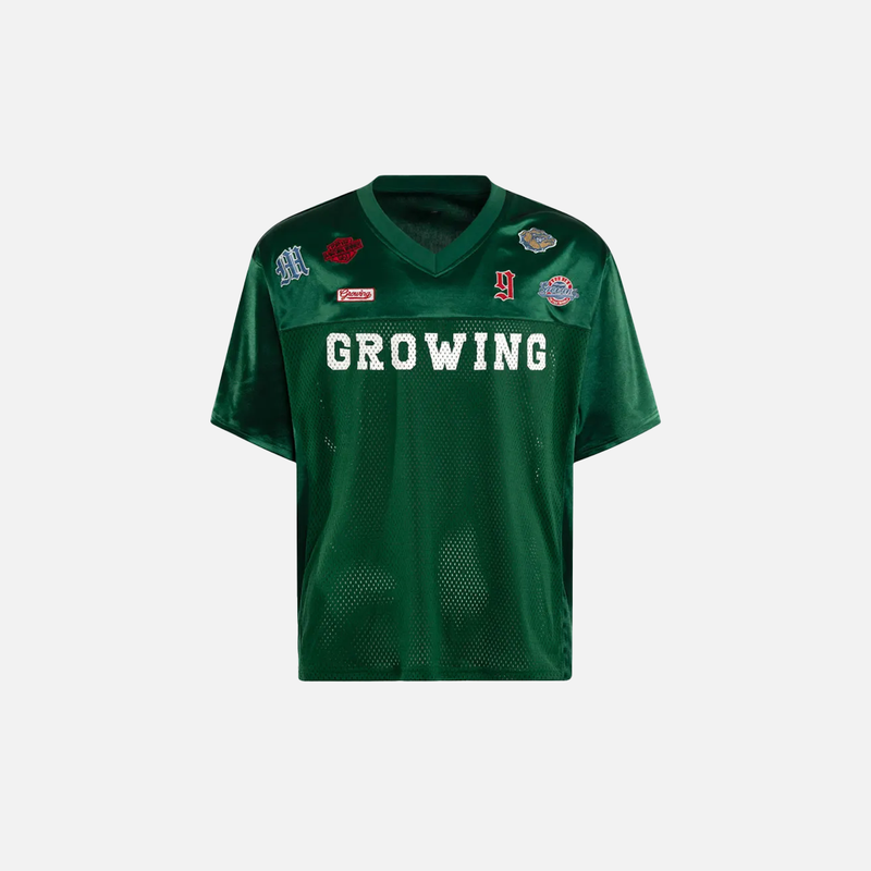 Effortless Mesh Fragment Stitch-Craft Jersey T-Shirt