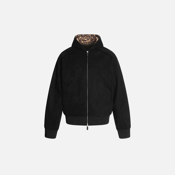 Fall Wild Print Splice Hood
