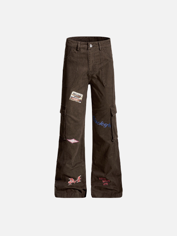 Modern Niche Relaxed Bell Utility Denim