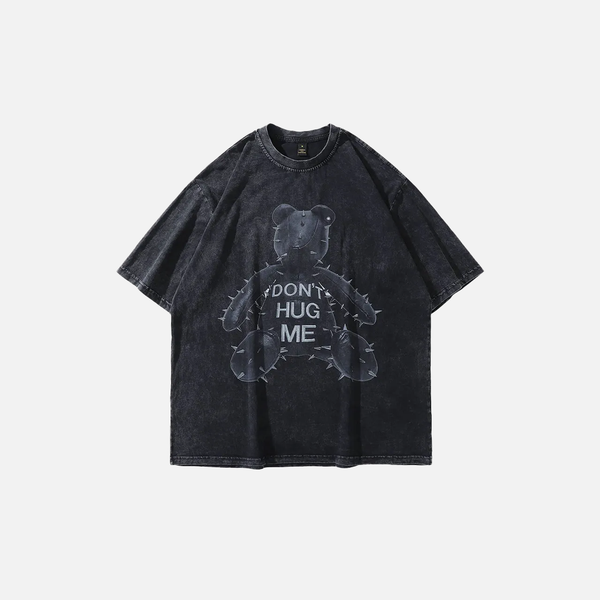 City-Block Renegade Cubs-Print Designed Print Faded-Wash Wide-Body T-Shirt