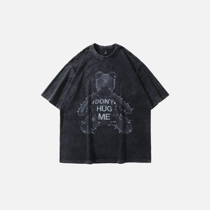 City-Block Renegade Cubs-Print Designed Print Faded-Wash Wide-Body T-Shirt