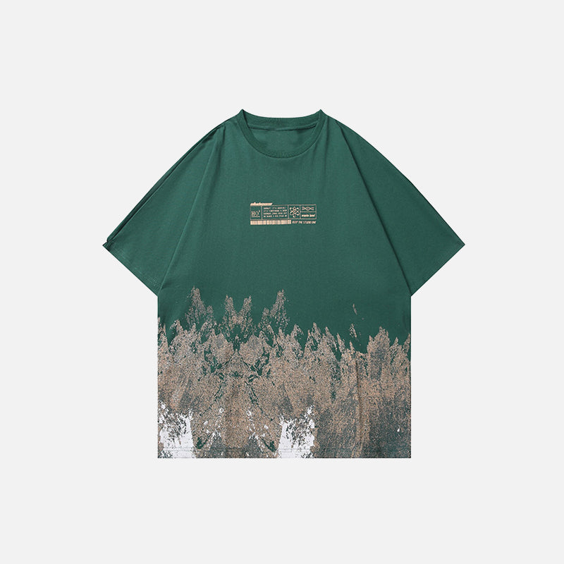 Dağ Baskılı Tişört, önden görünüm — Navra Wear
