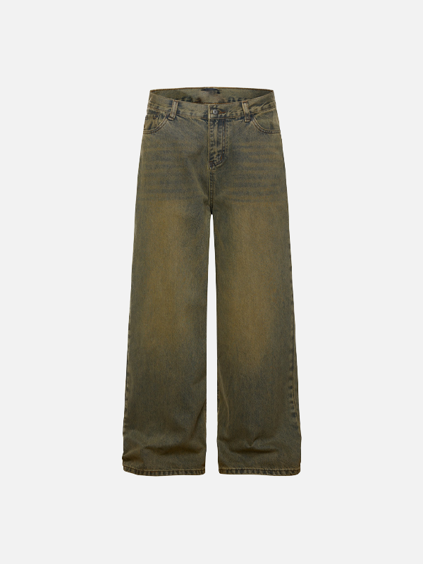 Heritage Yellow Dyed Old Washable Denim