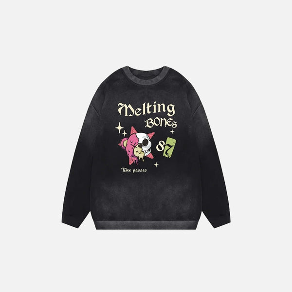 Kuru Kafa Baskılı Sweatshirt, önden görünüm — Navra Wear