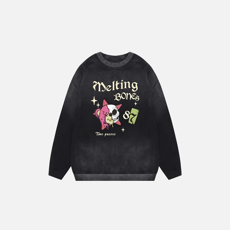 Kuru Kafa Baskılı Sweatshirt, önden görünüm — Navra Wear
