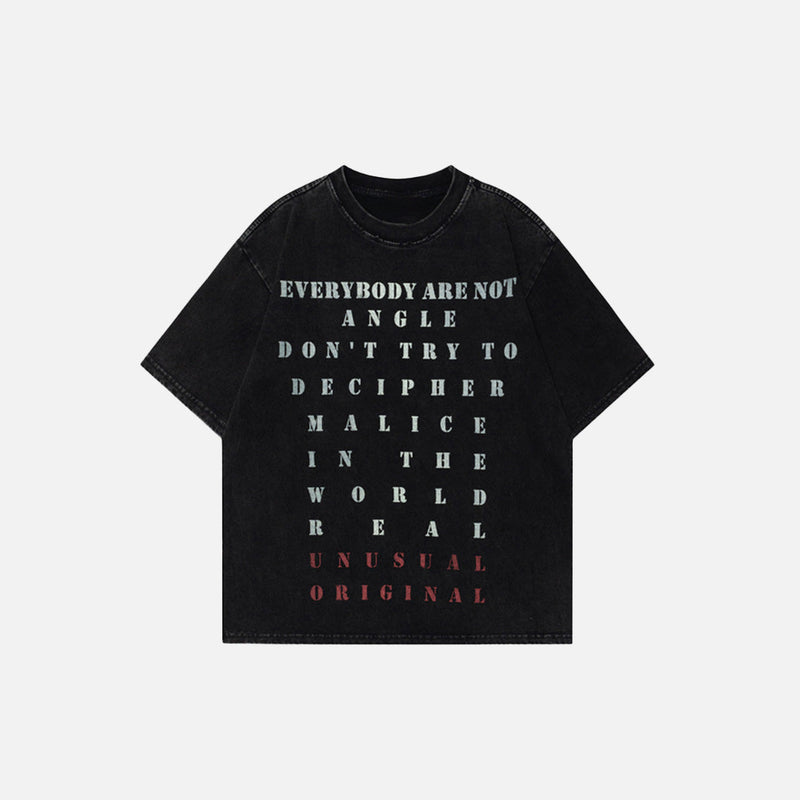 Stars-Spangled Style Contrast Letter Print T-Shirt