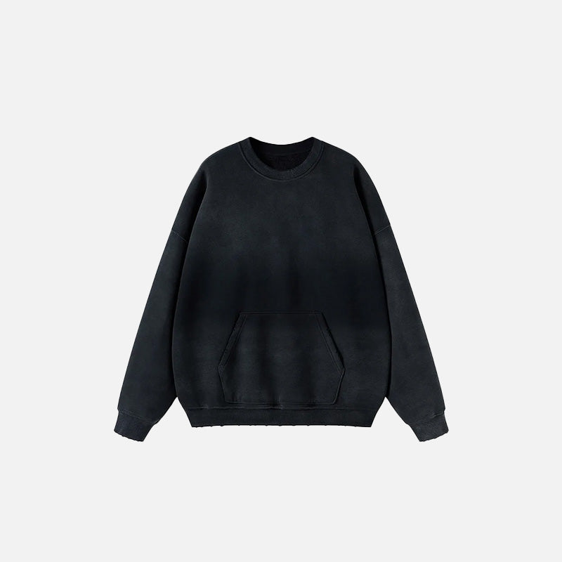 Güneş Baskılı Oversize Sweatshirt, önden görünüm — Navra Wear
