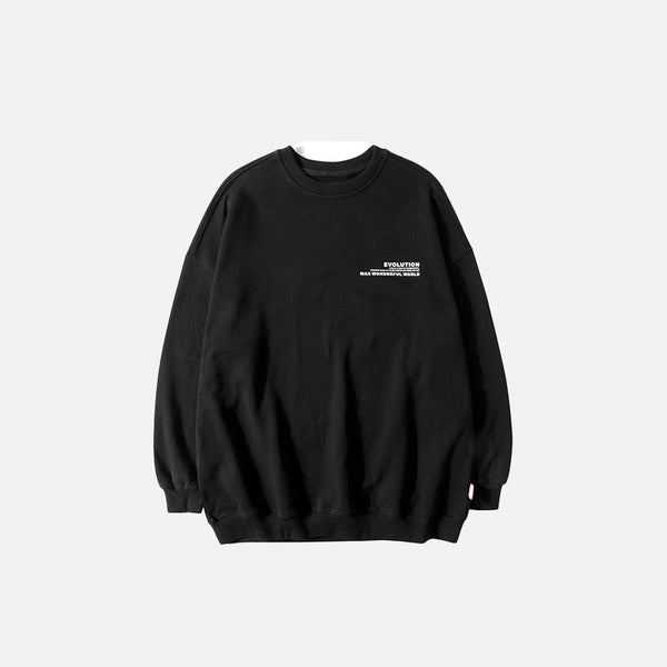 Garden Print Pullover Sweatshirt