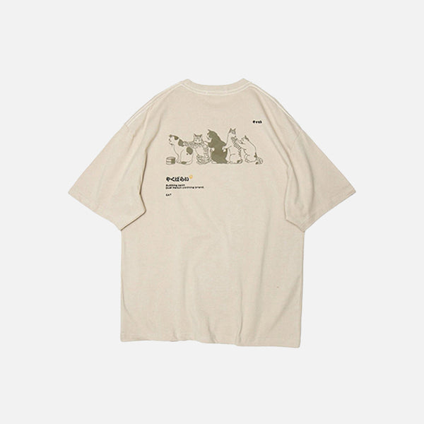 Rubbing Bath Pawed Print T-Shirt