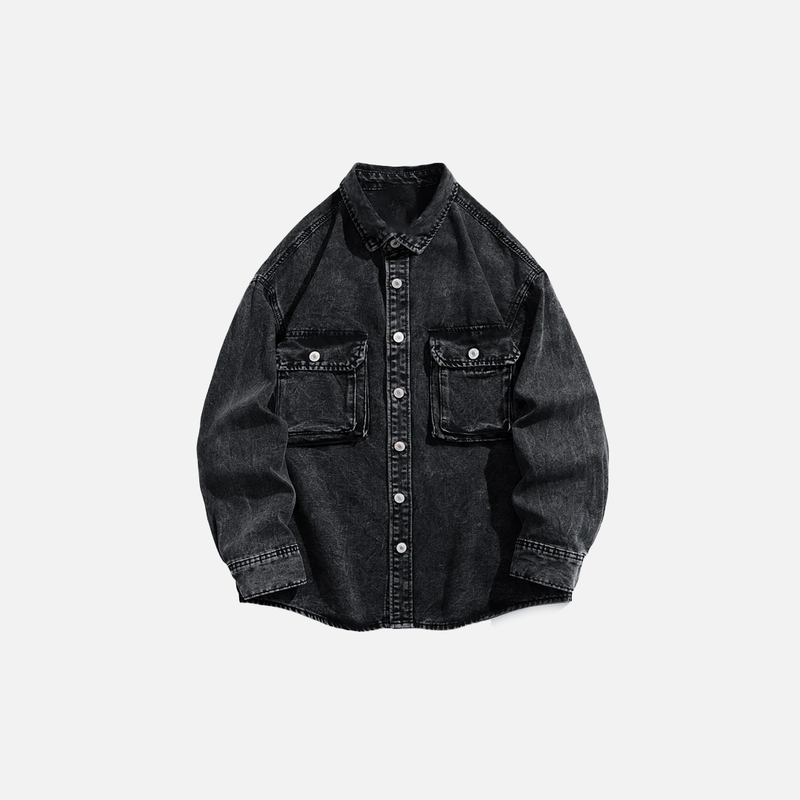 Heavy-Duty Urban Beat Faded Denim Jacket