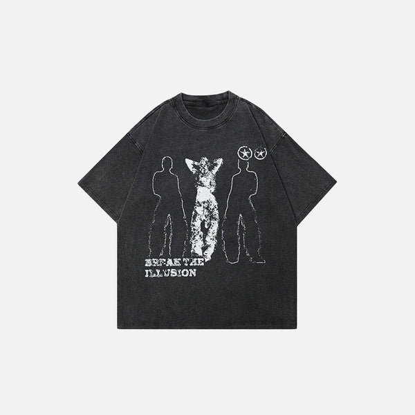 Baskılı Basic Tişört, önden görünüm — Navra Wear