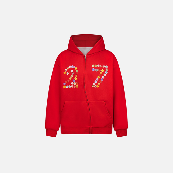 Air Button Zip Hood Sweatshirt