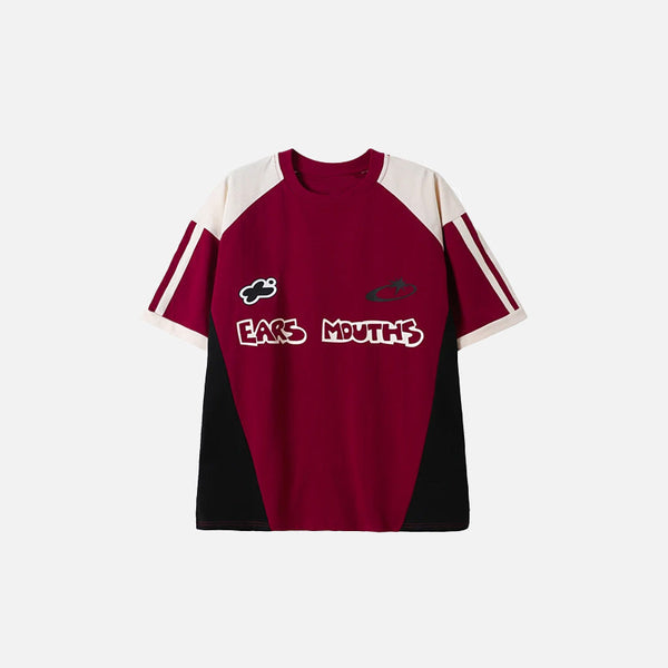 Y2K Baskılı Sport Tişört, önden görünüm — Navra Wear