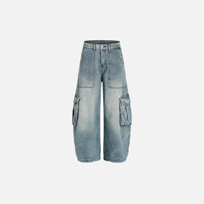 Metro Faded Multi-Utility Bell Leg Denim