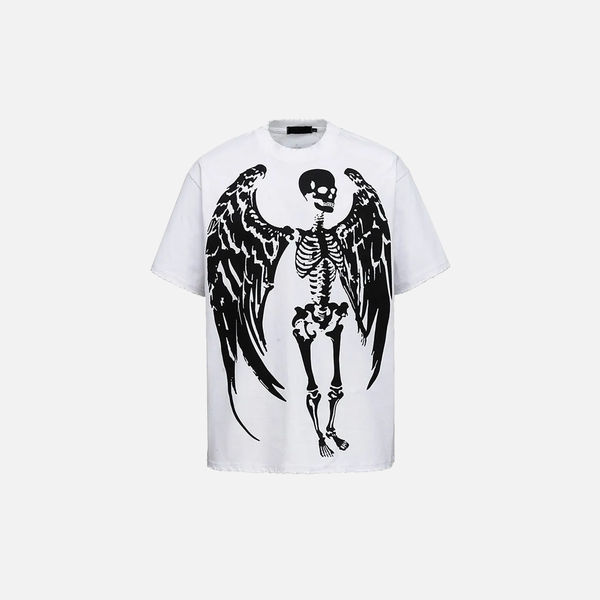 Darkwave Halo-Print Memento Skeleton Artwork Illustrated T-Shirt
