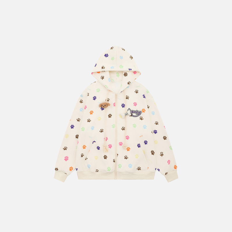 Paw Track Hood Sweatshirt