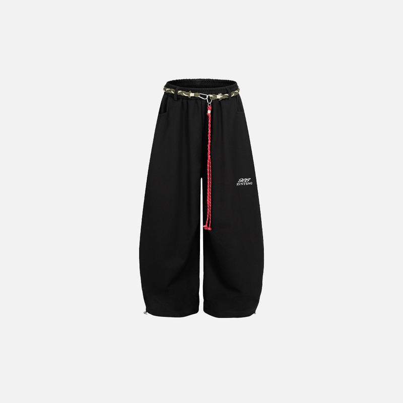 Y2K Wide Leg Western Baskılı Jogger, önden görünüm — Navra Wear
