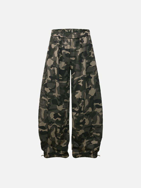 Wide Leg Orman Baskılı Jogger, önden görünüm — Navra Wear