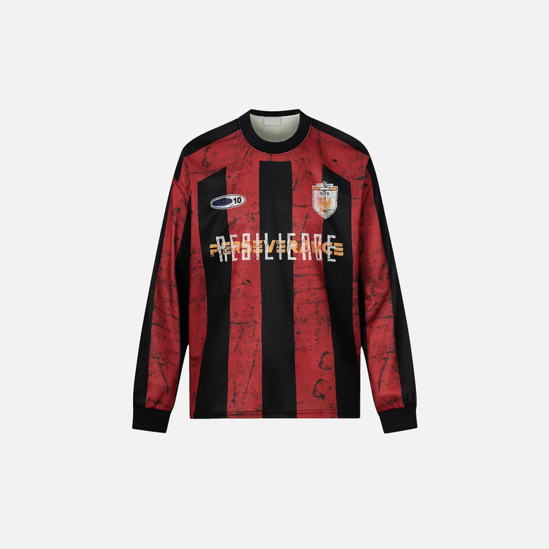 Elevated Tie Dye Mesh Multi-Stripe Long Sleeve T-Shirt