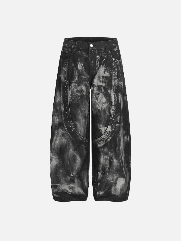 Paint Splatter Painted Heavy-Duty Rebel Denim