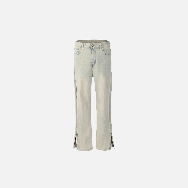 Y2K Yıkanmış İspanyol Paça Jean Pantolon, önden görünüm — Navra Wear